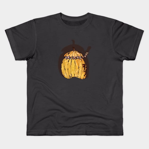 Cat in a pumpkin Kids T-Shirt by Bubba C.